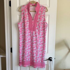 Pink Flamingo  Sleeveless Shift Dress